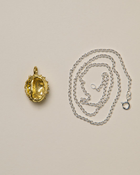 Chestnut pendant, brass