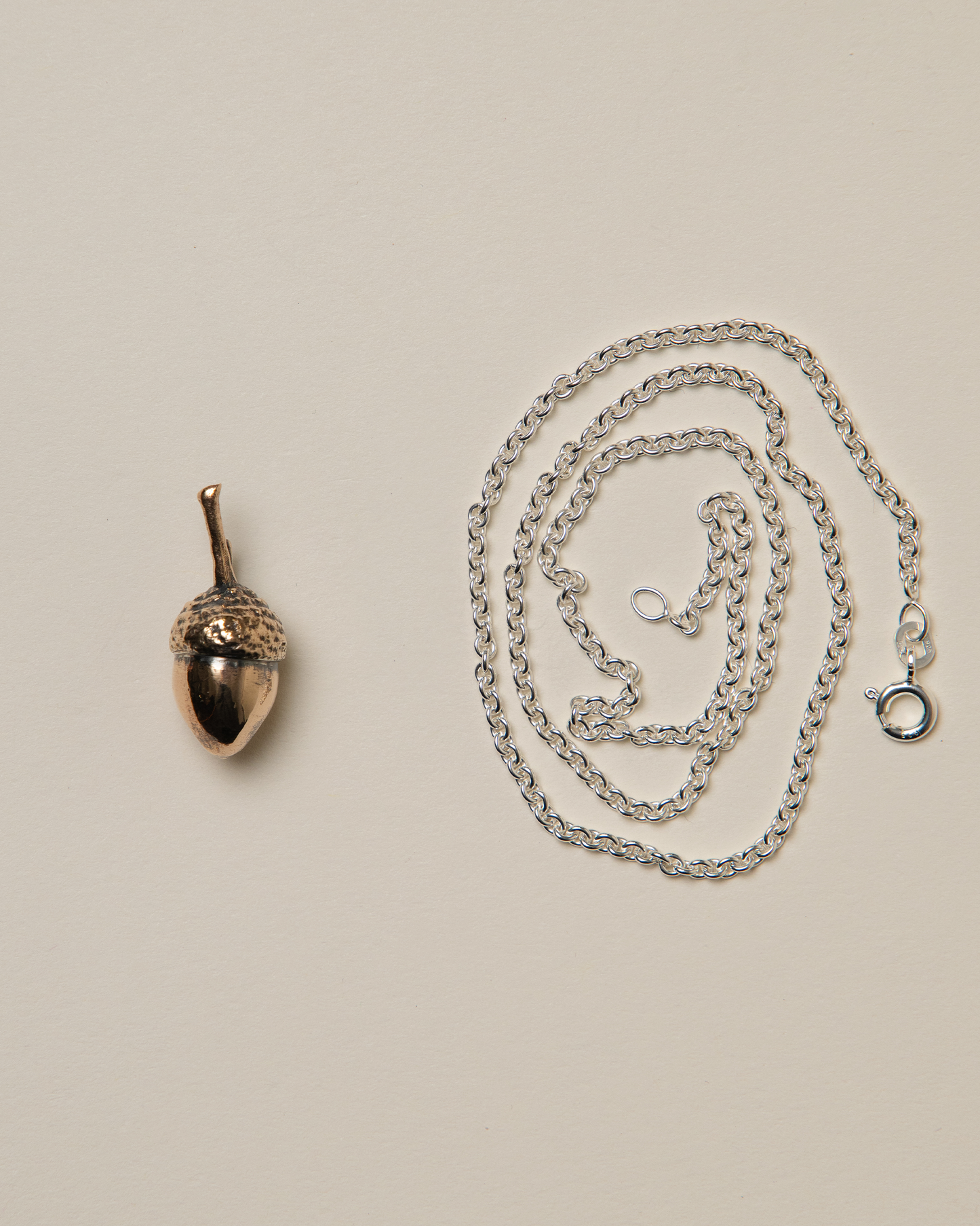 Acorn pendant, bronze