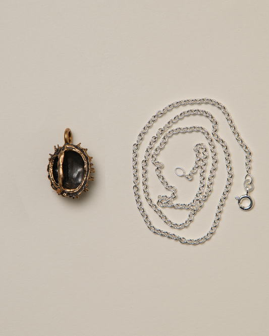 Chestnut pendant, bronze