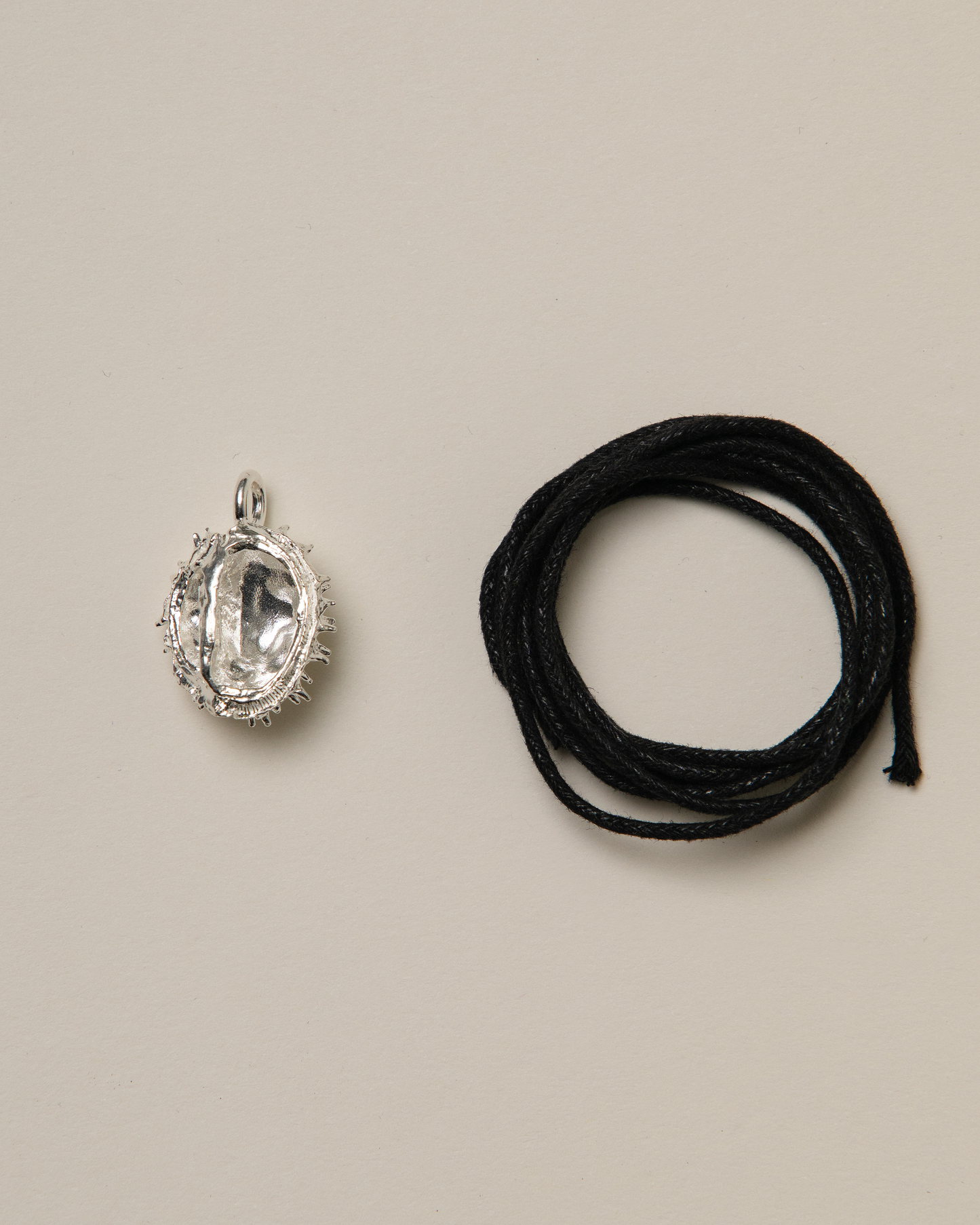 Chestnut pendant, silver